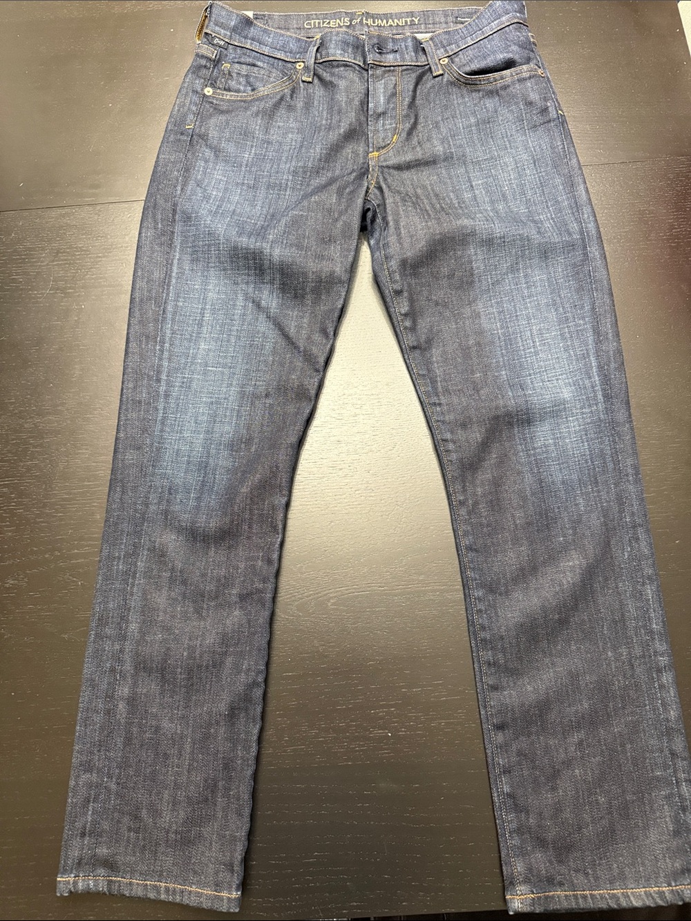 Citizens Of Humanity Women Indigo Straight-Leg Jeans Crop.